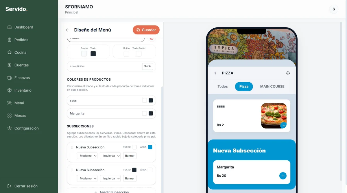Plataforma integral para restaurantes